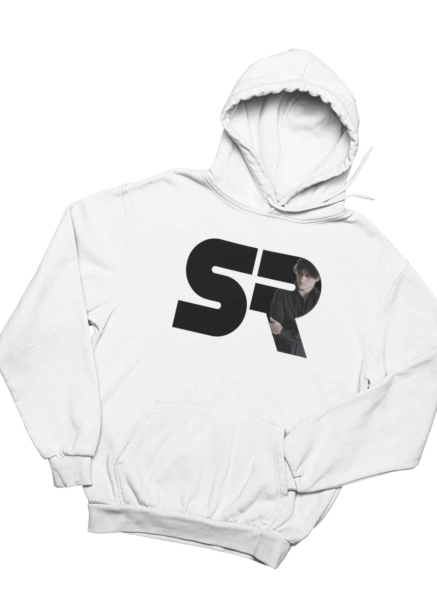 SR HOODIE Monogram + Photo (White)